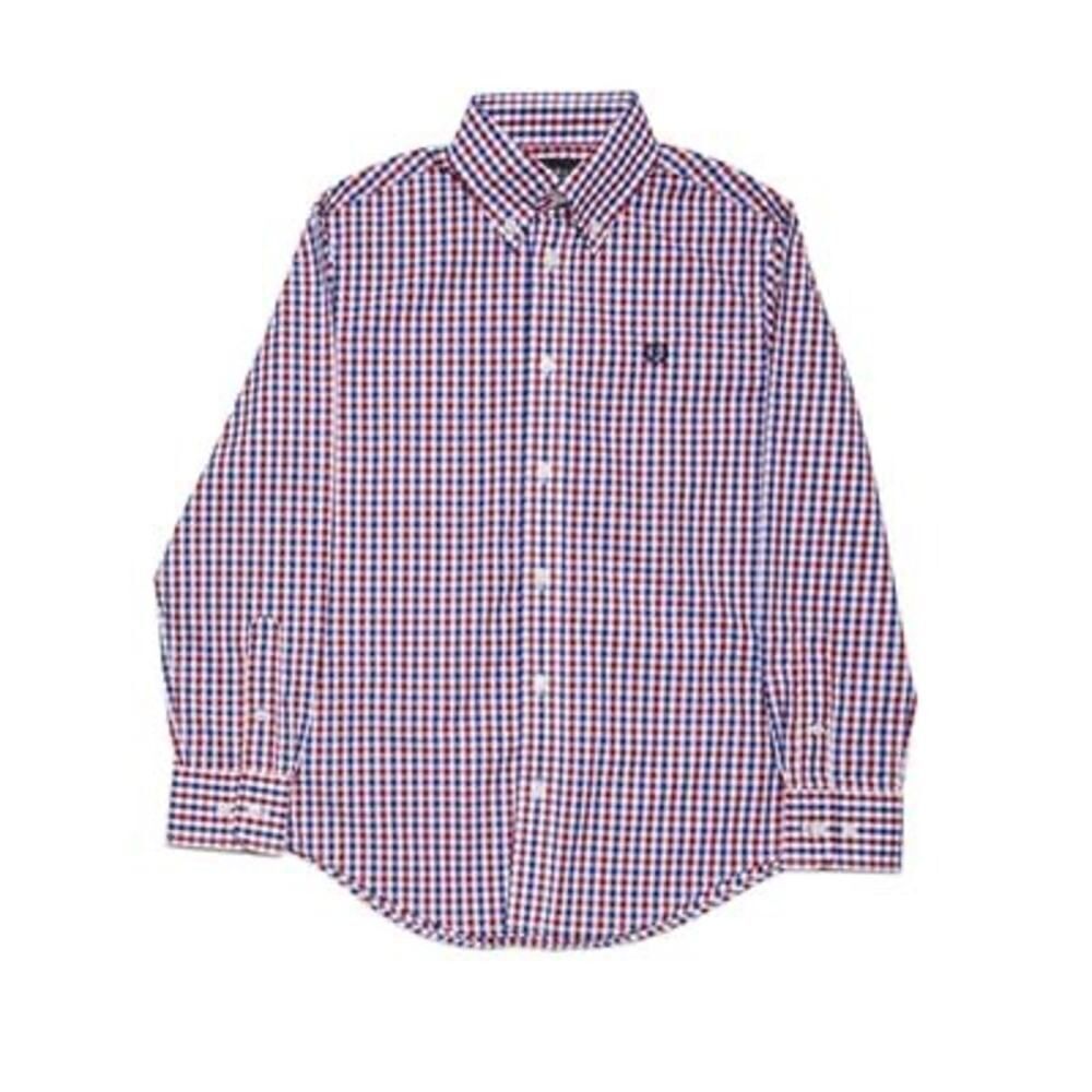 Lauren Ralph Lauren Boys Long Sleeve Gingham Button Down Shirt Size 14R